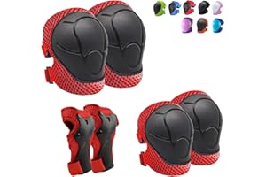 CKE Protecciones Patines niña Rodilleras y Coderas niño en línea Rodilleras para Patines en línea y niñas de 3 a 8 años, Juego de Protectores de Codos