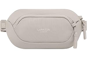 Larkson Small Waist Pack Slingbag Men & Women Beige - Helge - Anti-Theft Bum Bag Cross Body Bag with RFID Blocker for Everyday & Travel - Breathable Mesh Padding - Water-Repellent