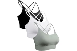 Sykooria Reggiseno Sportivo Donna Top Reggiseno Senza Ferretto con Imbottito Top Fitness Supporto Bustino per Yoga Running S-XL