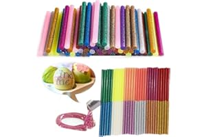 HTRUIYATY Barras de Pegamento Termofusible,12 colores 60PCS Mini Adhesivos Coloreados del Arma del Pegamento para DIY Art Craft, reparación general del hogar, ornamento de vacaciones (7 x 100 mm)