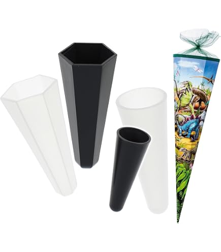 Transparente Spitze Für Zuckertüte Stabile Durchsichtige Kunststoff-Spitze Für Schultüten – Passend Für 35-100 Cm Rohlings – Einfarbig Weiß – Ideal Zum Basteln & Bekleben – Mit Heißkleber Befestigen