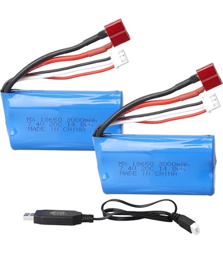 vhbw batteria con XT60 per modellismo per es. macchine da corsa, elicotteri, aerei (2000mAh, 18,5V, Li-Poly, 105 x 36 x 40 mm