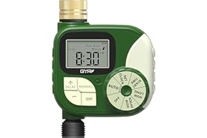 GMR Bewässerungscomputer, Bewässerungsuhr mit LCD-Display, Automatische, Manuell Bewässerungssteuerung, Bewässerungsuhr für den Garten