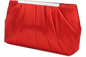 Jywmsc Damen Satin Abendtasche Elegante Satin Plissee Abend Clutch Geldbörsen für Damen Silber Hochzeit Handtasche