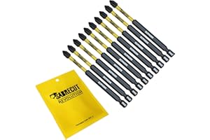 10 x SabreCut SCPH289_10 89 mm PH2 Juego de puntas de destornillador de impacto magnético Phillips Heavy Duty Compatible con Dewalt Milwaukee Bosch Makita y más