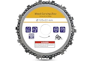 HNCY 1 Stück Holz Schleifscheibe 125 * 22 mm, Raspelscheibe, Holzschnitzscheibe Frässcheibe, Lackfräse, Holzfräser, Wurzelfräse, Flexscheibe, Baumstumpffräse, für Schleifen, Fräsen, Schnitzen