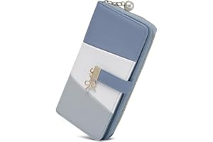 Miss Lulu Portafoglio Donna Grande, Elegante Portamonete Pelle Sintetica, Borsellino Blocco Colore, Ideale Regali per Donna