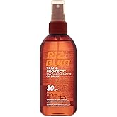 Piz Buin Tan & Protect Protector Solar Acelerador del Bronceado, Aceite en Spray SPF 30, Protección Alta - 150 ml