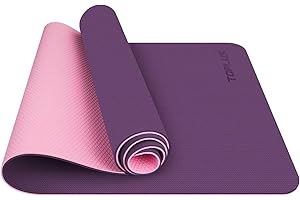 TOPLUS Gymnastikmatte, Yogamatte Yogamatte Gepolstert & rutschfest für Fitness Pilates & Gymnastik mit Tragegurt
