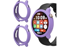 GIOPUEY Silicone Cover per Amazfit Balance, [2 Pezzi] Morbido TPU Silicone Case Protettiva, Ultra-Sottile, Amazfit Balance Custodia - Purple