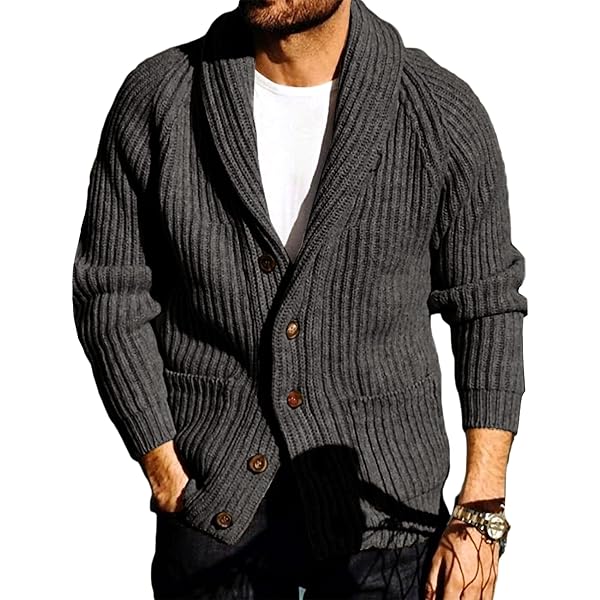 Mens Sweaters PJ PAUL JONES Mens Shawl Collar Cardigan Sweaters