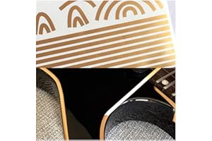 INLAYSTICKERS Binding Stickers Decals for Guitar & Bass Body, Neck & Headstock - 4mm - Gold,BI-4GD