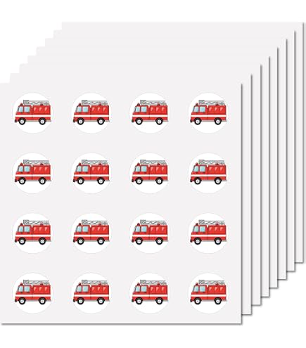 Feuerwehr-Aufkleber Set – 100 Bunte Sticker Mit Feuerwehrautos Für Auto, Laptop & Zimmerdeko