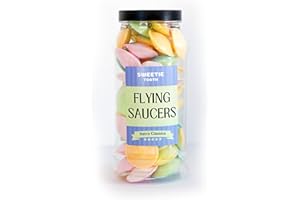 Premium Flying Saucers Retro Sweets Gift Jar - Traditional Sweets, Classic Flavour by Sweetie Tooth