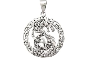 TREASURE BAY TreasureBay Colgante de dragón de plata de ley 925 intrincado estilo celta para hombre