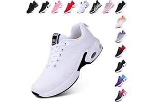 Hitmars Laufschuhe Damen Sportschuhe Luftpolster Turnschuhe rutschfeste Straßenlaufschuhe Sneaker Joggingschuhe Walkingschuhe Fitness Schuhe Schwarz Rosa Rot Orange Lila EU 36-46