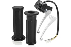 QAZAKY Throttle Housing Start Switch Handlebar Accelerator Twist Grip Handle Bar Set Compatible with Yamaha PW50 PY50 Peewee Y-Zinger Motorcycle Motorbike Dirt Bike Control Left Right Brake Lever