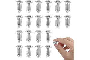 GEEHUA 20 pièces M4 chevilles à cavité, chevilles et vis de porte creuses, écrous à pétale, écrous d'expansion pour revêtement en aluminium, tuyaux en tôle d'acier, tôle de fer, parois fines (M4)