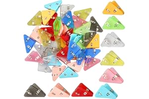 Hyakoz 40 Piezas Clips de Carpetas de Triangular Multifuncionales Clips Oficina Plástico Transparente Pinzas Papeleria de Colores Clip de Esquina de Libro de Documentos para Oficina