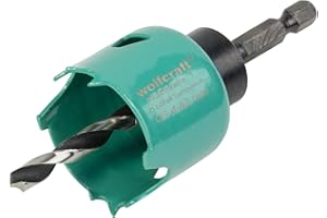 wolfcraft Sega a tazza in acciaio al carbonio, Ø 40 mm I 5965000 I Per l'installazione di materiale elettrico e di sanitari su legno e materiali per costruzioni a secco