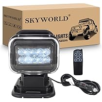 RIGIDON Faro Da Ricerca LED 50W - Telecomandato, Base Magnetica, 360° Rotazione, Per Auto E Barche - Foto 11