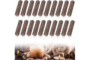 PUEDNO 20 Stück Dauerdocht für Wachsfresser Kerzenreste, Kerzendocht Dicke Outdoor, Kerzendocht für Kerzenfresser, Schmelzfeuers für Kerzenreste Dauerkerze Tischfeuer, 10× 10× 90mm