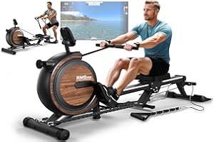 Orisyn Rudergerät für Zuhause Klappbar Rudergeräte kombiniert mit Krafttraining, Magnetisches Rudergerät mit Bluetooth & 16-Stufigem Verstellbaren Widerstand