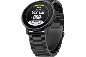 Hiseus kompatybilny z Suunto 9 Peak / 5 Peak Pasek, Metalowa Paski Wymienna ze Stali Nierdzewnej kompatybilny z Suunto 9 Peak Pro/Vertical (Czarny)