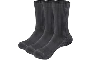 YUEDGE 3 Pairs Women's Wicking Cushion Anti Blister Crew Socks Outdoor Multi Performance Hiking Trekking Running Walking Socks