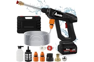 ANRAIE Akku Hochdruckreiniger für Makita 18V Akku,Kabelloser Hochdruckreiniger mit 12000mAh-Akku, Max 452PSI Tragbarer Hochdruckreiniger mit 5M Schlauch für Auto, Terrasse, Garten, Teppichreinigen