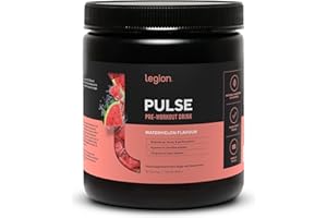 Legion Pulse Pre Workout Supplement - All Natural Nitric Oxide Preworkout Drink to Boost Energy, Creatine Free, Naturally Sweetened, Beta Alanine, Citrulline, (Watermelon)