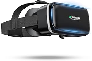 XWP Lunettes de réalité virtuelle 3D pour smartphone de 4,7 à 6,8 ", avec design confortable et lentilles réglables, idéal pour les jeux, les films et les expériences interactives