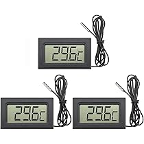 ARCELI Digitales LCD Thermometer Mit Externer Sonde – Für Kühlschrank, Gefrierschrank & Aquarium (-50°C Bis +110°C)
