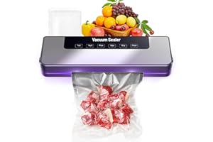 OSKUGLIN Machine de Mise sous Vide Professionnelle, 50 Sacs Inclus, Machine sous vide Modes Sec Humide, Scelleuse avec Couteau Intégré Pour Aliments et Conservation Automatique Secs et Humides Appareil