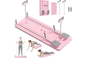TRYWISE Pilates Reformer, Pilates Pliable, La Roue Abdominale Push-Up Rebondit Automatiquement Minuterie,Planche Abdominale Pilates Multifonction pour La Maison Et La Salle De Sport