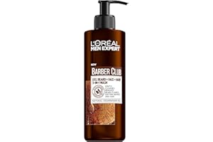 L’ORÉAL PARIS MEN EXPERT L'Oreal Men Expert Barber Club Beard Face & Hair Wash XXL: Your Ultimate 3-in-1 Cleanser for Beard, Face & Hair. Large Size for Ultimate Freshness & Care. 400ml.