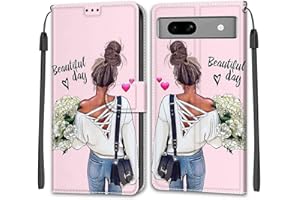 TOMYOU Coque pour Google Pixel 7A Étui, PU Cuir à Rabat Housse Étui Flip Case Portefeuille avec [Fentes pour Cartes] [Magnétique] Étui pour Google Pixel 7A