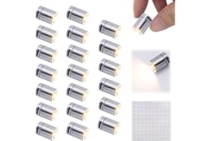 TOALUEA 20 Pezzi Mini Luci LED a Batteria, Mini Luce LED Decorative per Casa Delle Bambole, Lucine Led in Miniatura Luce per Case delle Bambole Modelli Artigianali Fai-Da-Te (Bianco Caldo)