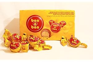 FIICO Bon o Bon, Bonbon au chocolat au lait et gaufrette fourrée à la crème de cacahuète. Boîte de 18 unités.