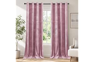 Ystyle Sammetsgardiner om 2 Set, 140 X 175 cm, Gardiner Vardagsrum, Mörkläggningsgardiner, Termiska Gardiner Sammet, Värmeiso