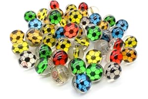 Senvianda Pack of 50 Bouncy Balls, 32 mm, Football, Bouncy Balls for Children, Colourful Bouncy Balls, Rubber Balls for Children's Birthday, Party