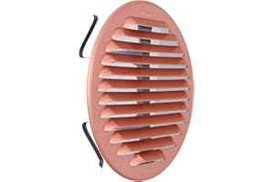 La Ventilazione GARTU125R Griglia Tonda Universale con Molle, Alluminio ramato, ø155 mm