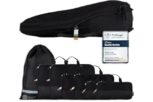 TRAVEL DUDE Organisateur Valise Compressible – Sac de Compression Voyage, Packing Cubes et Pochette Rangement – Idéal pour Rangement Valise et Organisation de Voyage