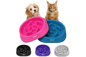 YINEYA 2 Unités Gamelle Anti Glouton Chat, Gamelle Chien Anti Glouton, Accessoire pour Ralentir la Nourriture, Gamelle Chat Anti Glouton, Gamelle Anti Glouton Petit Chien