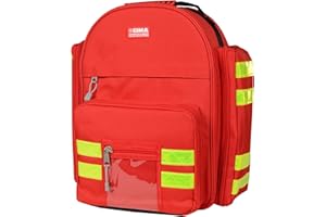Gima LOGIC 2 Zaino in Poliestere, Misura Grande, per Soccorritori, Medici, Paramedici, Professionisti della Protezione Civile, Rosso, Dimensioni 40x25x47 cm