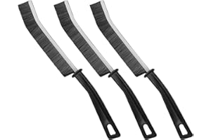 Cozy Inviting Brosse De Nettoyage des Interstices 3 Pièces,Multifonctionnelle Brosse Nettoyage,Brosse de Nettoyage à Poils Durs pour Rainure Fenetre,Salle De Bain,Cuisine,Brosse Joint Carrelage,Noir