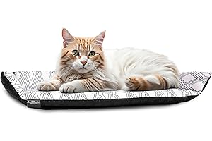 bo&flash Katzen Fensterkissen San Francisco Ruby – Hochwertiges Katzenbett Fenster – Waschbares Katzenkissen 62 × 27 × 10 cm – Katzen Zubehör – Anti-Rutsch-Beschichtung Cat Bed