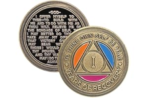 MYRECOVERYSTORE AA Recovery Chip 1-60 Years with Third Step Prayer on Back (Available in Years 1-60) Year 2