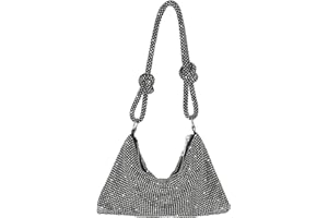 UBORSE Pochette Eleganti per Cerimonia Borsa Glitter Borsetta Donna a Forma di Cestino/Secchiello Borsa con Strass da Sera per Matrimoni e Eventi