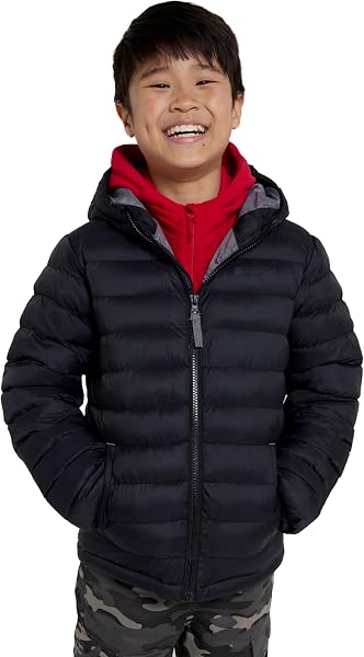 Mountain Warehouse Seasons Padded Kids Puffer Jacket - Water Resistant, Lightweight & Insulated Coat, Boys & Girls - Spring Summer, School, Travel - 1